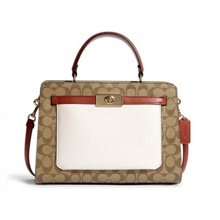 กระเป๋าสะพาย COACH C8208 LANE CARRYALL IN COLORBLOCK SIGNATURE CANVAS