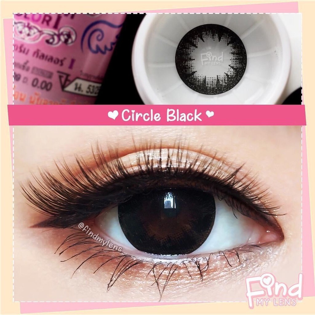 Circle Black (2) 💜 Dream Color1 บิ๊กอาย สีดำ ดำ โทนแบ๊ว ค่าอมน้ำ42% Contact Lens Bigeyes คอนแทคเลนส์ ค่าสายตา สายตาสั้น