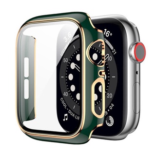 กระจกนิรภัย แบบเต็มจอ และเคส สําหรับ Apple Watch Series 7 6 5 4 3 SE 41 มม. 45 มม. 38 มม. 40 มม. 42 มม. 44 มม. I Watch 7 6