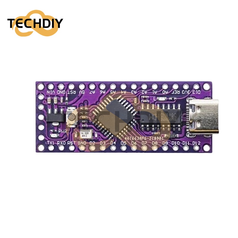 Lgt8f328p-lqfp32 MiniEVB TYPE-C พร้อมคริสตัลเวอร์ชั่นแทนนาโน V3.0