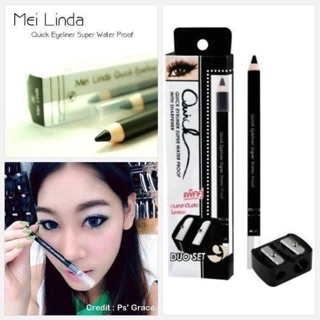 Mei Linda Quick Eyeliner Super Water Proof   ไลเนอร์แบบดินสอ