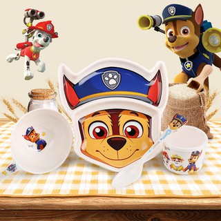 {พร้อมส่ง} Paw patrol set ชุดจานทานอาหารเด็ก พร้อมส่ง อุปกรณ์ทานข้าวเด็ก จานข้าวเด็ก จานกินข้าวเด็ก paw Patrol