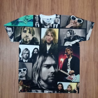 เสื้อยืด พิมพ์ลาย Nirvana KURT COBAIN AOP สไตล์ไทยแลนด์ ไซซ์ XXL XXL XXL XXL