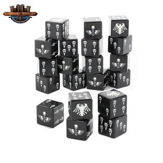 [พร้อมส่ง] Warhammer 40K : RAVEN GUARD DICE SET อุปกรณ์ประกอบการเล่น