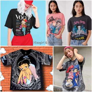 เสื้อยืดลาย Betty Boop สไตล์วินเทจ เก๋ๆ