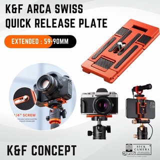 K&amp;F Arca Swiss  Quick Release Plate  ชุดเพลทยึดฐานกล้องและโทรศัพท์ 2 in 1