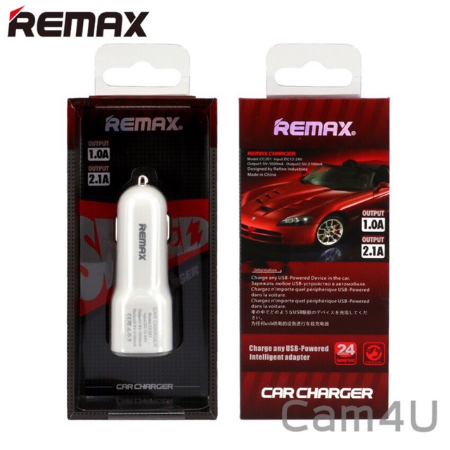 Remax car charger cc201  2.1A color