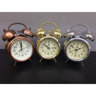 M&amp;J นาฬิกาปลุกเสียงกระดิ่ง ตั้งโต๊ะ TWIN BELL&amp; ALARM CLOCK BKL-R351