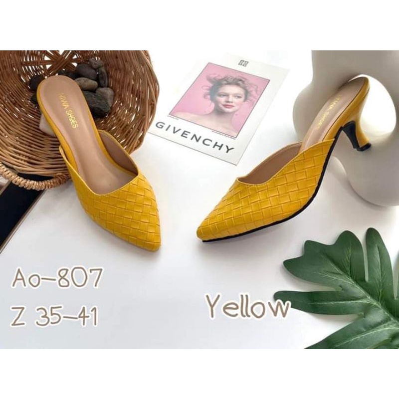 Niwa shoes รองเท้าสตรี ส้นสูง รหัสA0-807 หนังPU นิ่ม ใส่สบาย  ความสูง 2.5
