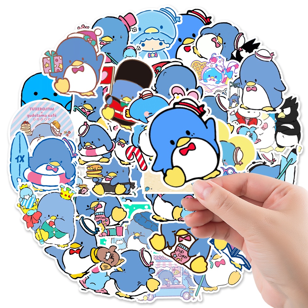 พร้อมส่ง Tuxedo Sam TuxedoSam タキシードサム ทักซิโด้แซม Sanrio sticker สติกเกอร์กันน้ำ 50ชิ้น