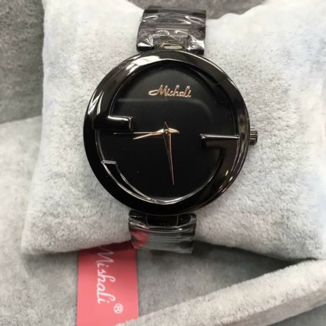 นาฬกา Mishali หน้าปัดตัวG สไตล์gucci เหลือแค่สีพิ้งโกลด์ปัดเขียวนะคะ งานเก๋ไม่เหมือนใคร พร้อมกล่อง ก