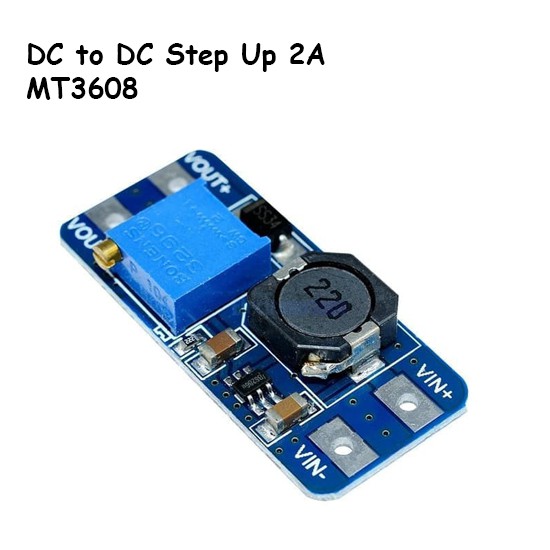 MT3608 ตัวแปลงบูส DC เป็น DC Step Up 2A แบบปรับได้