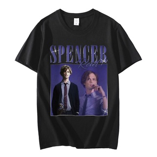 T-shirt  เสื้อยืดแขนสั้น พิมพ์ลายกราฟฟิค Spencer Reid สไตล์ฮิปฮอป ฮาราจูกุ สตรีท แฟชั่นวินเทจ สําหรับผู้ชายS-5XL