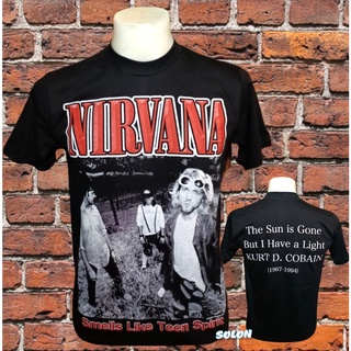 เสื้อวง Nirvana แขนสั้น ไม่มีตะเข็บข้าง คอฟิต ป้ายUSA เสื้อวง เสื้อผู้ชาย เสื้อทัวร์ วงร็อคคต่างประเทศ