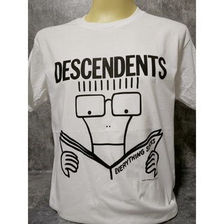 เสื้อยืดผ้าฝ้ายพิมพ์ลายเสื้อวงนำเข้า Descendents Everything Sucks Skate Punk Hardcore Black Flag Nofx Bad Religion Style