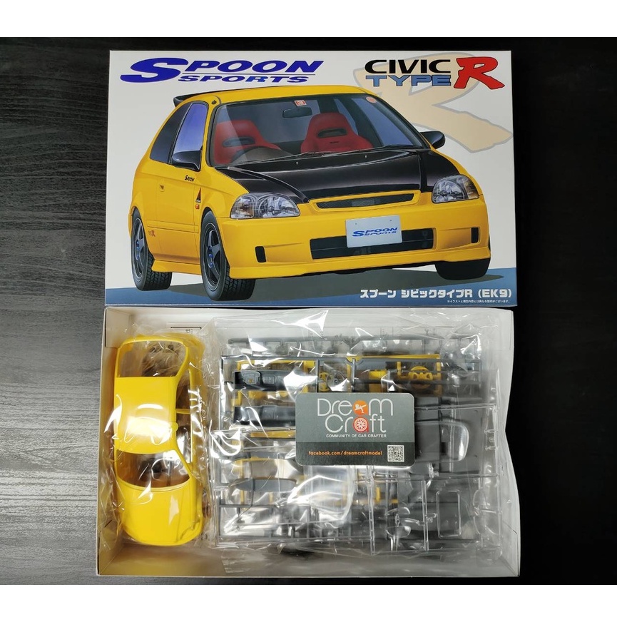FUJIMI 1/24  Spoon Civic Type R EK9 (โมเดลรถยนต์ Model DreamCraft)