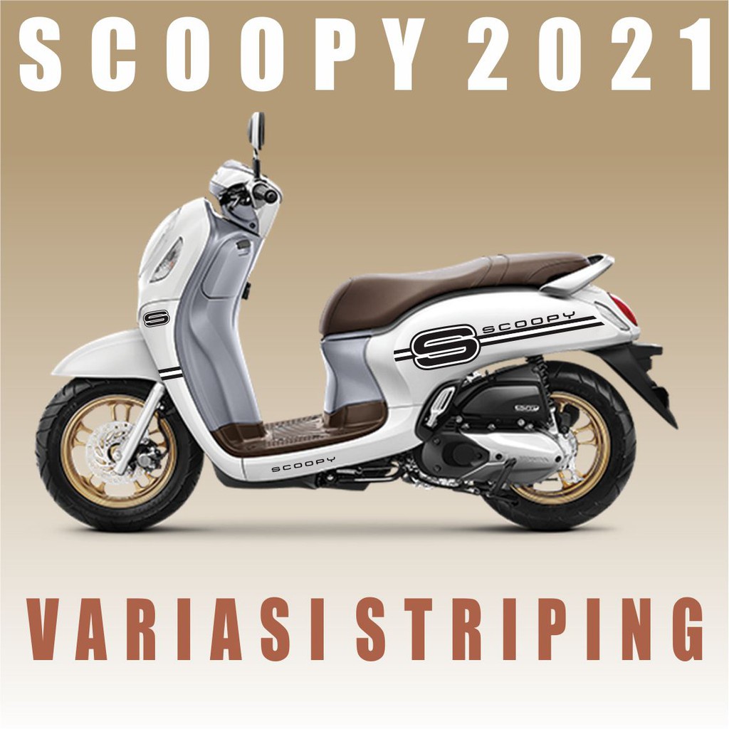 Lis SIMPLE SCOOPY VARIATIONS 2021 SCOOPY MOTORCYCLE STRIPING สติ๊กเกอร์หลากหลาย
