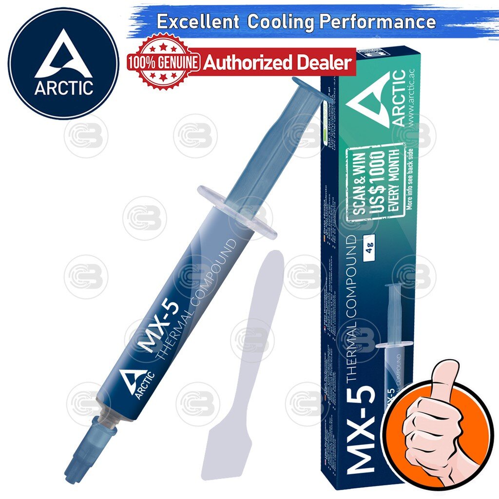 🔥ซิลิโคน Arctic MX-5 4g.(2021)Thermal compound (Heat sink silicone)
