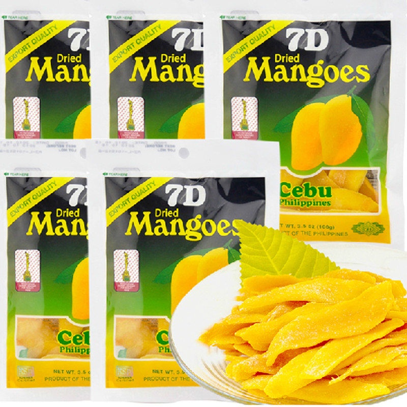 ▦มะม่วงอบแห้ง 7D รสฟิลิปปินส์ 500g แยมผลไม้ เซบูหมอก ผลไม้แช่อิ่ม ขนมขบเคี้ยวแบบสบาย ๆ 100gX5 แพ็คเกจ