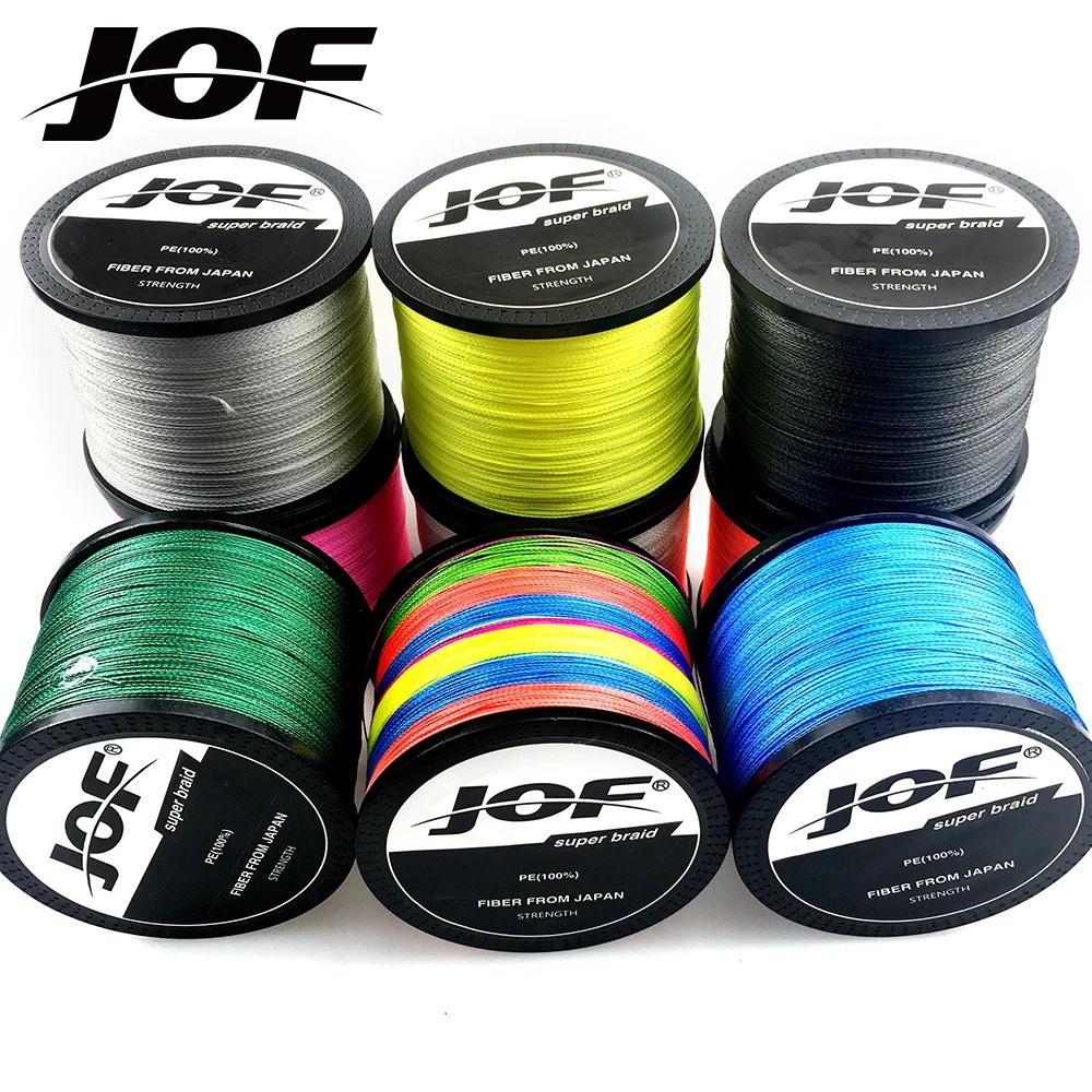 Jof 500M 8 เส้น PE Super Strong ถักสาย Tali pancing PE สายถักเกียร์ F