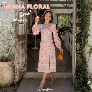 #JBS372 Henna Floral Dress