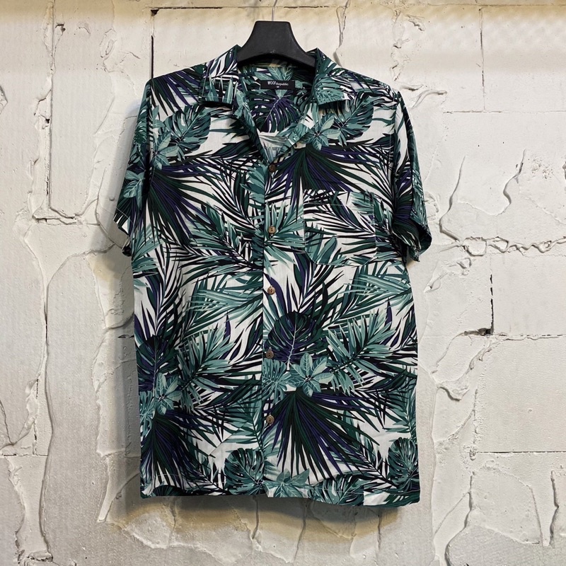 เสื้อเชิ้ตฮาวายลายใบไม้ M-4Xl ใส่สบายไม่ร้อน ราคาถูก สินค้าจากโรงงาน เสื้อฮาวายราคาถูกผ้านุ่ม