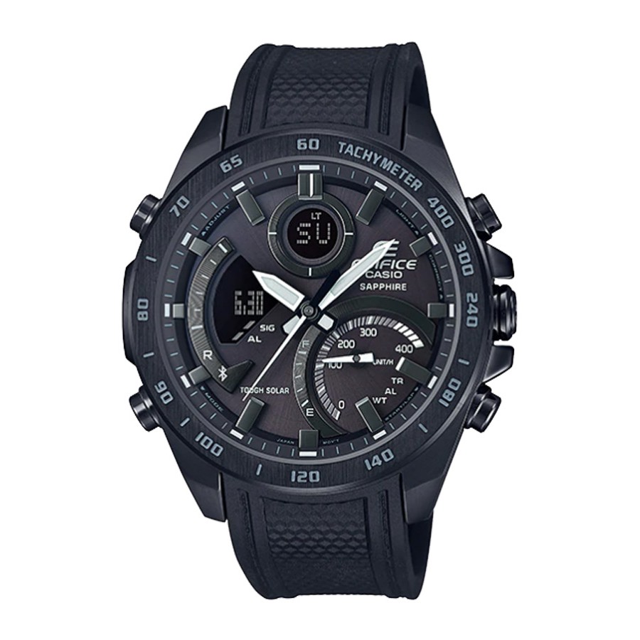 Casio Edifice นาฬิกาข้อมือผู้ชาย  สายยาง รุ่น ECB-900PB,ECB-900PB-1A,ECB-900PB-1ADR - สีดำ