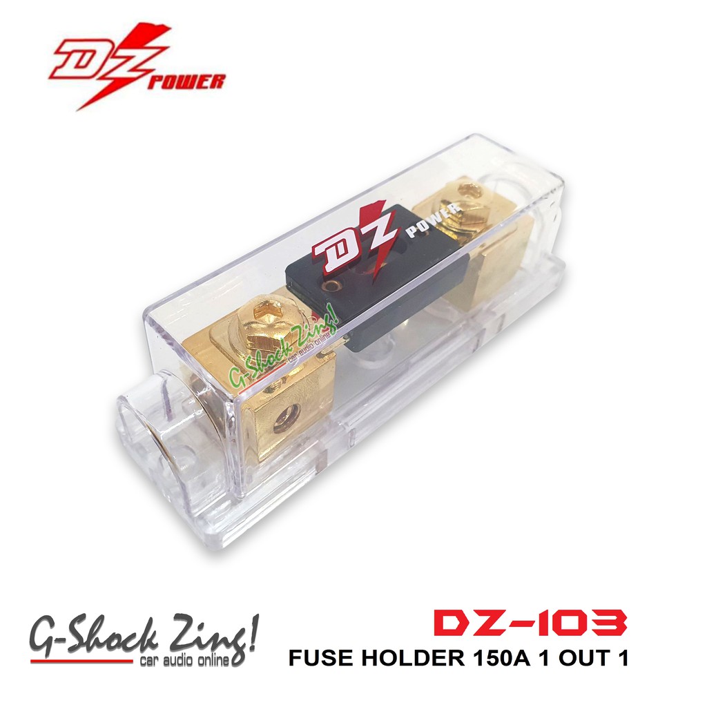 DZ POWER รุ่น DZ-103 กล่องฟิวส์ เข้า 1 ออก 1 สำหรับสายแบตขนาดใหญ่ /เครื่องเสียงติดรถยนต์ พร้อมก้ามปู