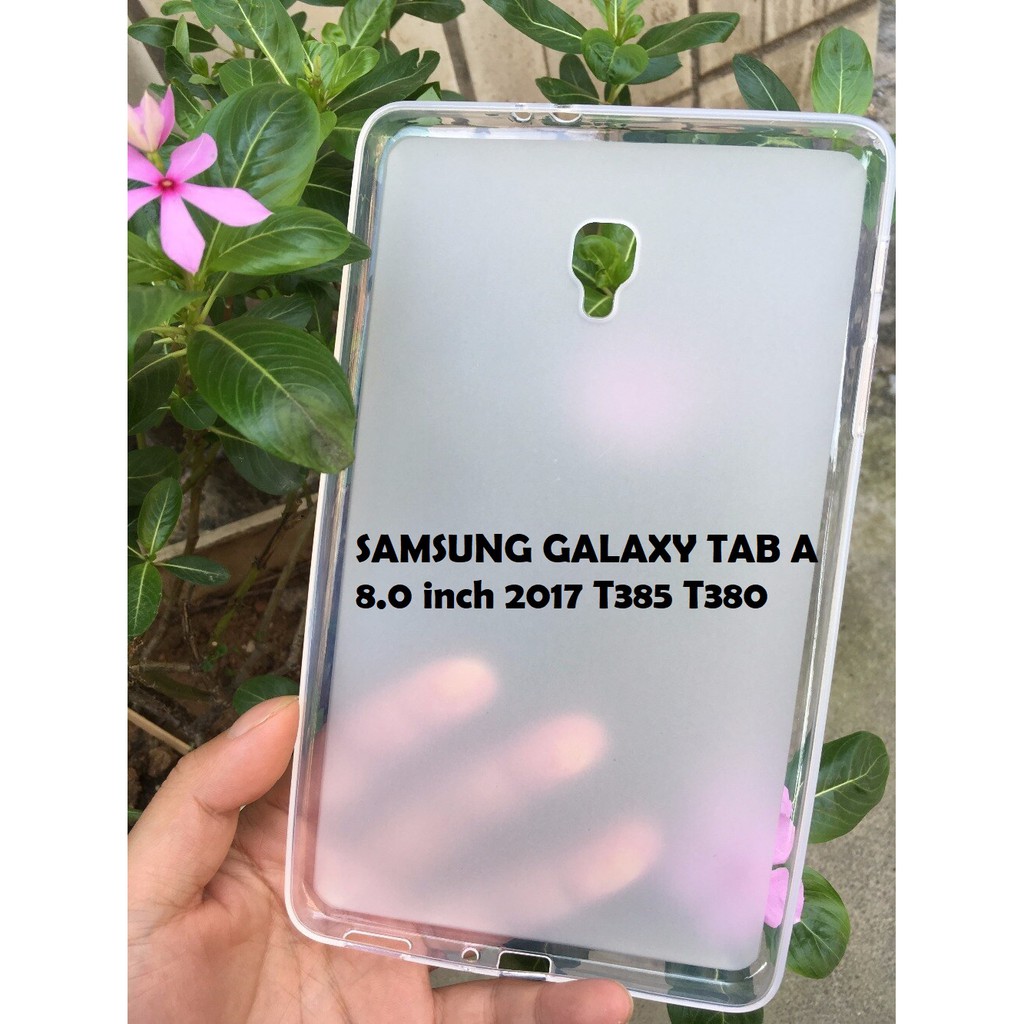 Samsung TAB A8 2017 T385 T380 SM-T385 SM-T380 เคสซิลิโคนกระจกนิรภัยบางเฉียบป้องกันหน้าจอ Clear Softc