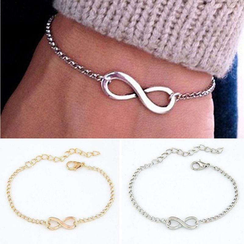 สร้อยข้อมือ กำไล ข้อมือ Vintage Infinity 8 Bracelet For Women Bracelets Gift Wholesale Bangles Men J