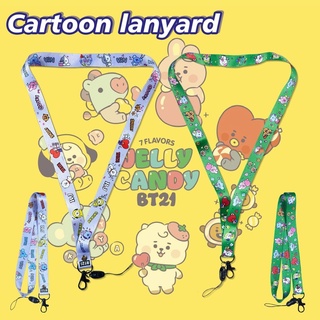 BTS Cartoon Phone Lanyard BT21 ID Hanging Neck Sling Lanyard