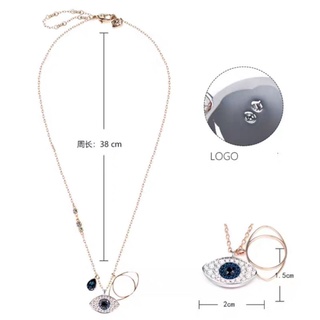 [พร้อมส่ง] สร้อย Swarovski  Evil Eyes Pendant