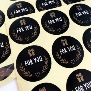 กดขั้นต่ำ2แผ่น มี 3 ลาย สติ๊กเกอร์ Thank You For You Sticker Seal Handmade สติกเกอร์ ขอบคุณ สำหรับคุณ ป้าย ฉลากสินค้า