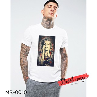 เสื้อยืดลาย แนวสตรีท รุ่น มาริลิน มอนโร MR-0010