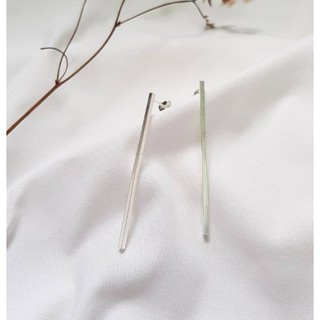 Line silver earrings ต่างหูเงินแท้ ต่างหูยาว