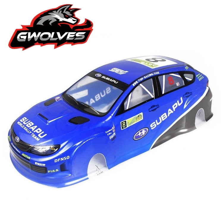 RC รีโมทคอนโทรล 1/10 PVC สีพิมพ์รถสเปรย์ WRC WRX Sparrow Tension ฟรี Tail Wing 195 มม.กว้าง 260 มม.ฐานล้อ hsp tamiya