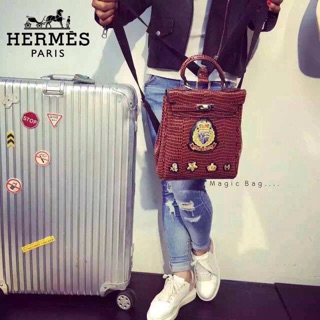 💕HERMES💕  พร้อมส่ง กระเป๋าเป๋ งานสวยๆจาก HERMES งานสวยหนังดีมาก ทำจากหนัง PU ลายหนังจรเข้ ตัวจริงง