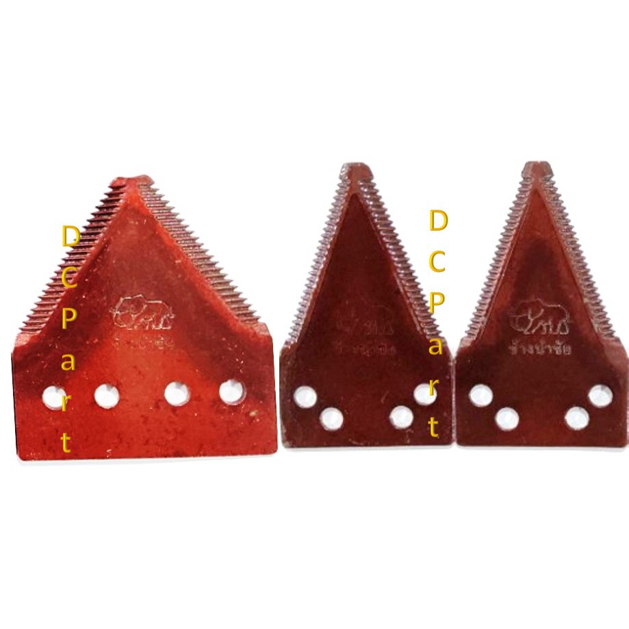 ใบตัดหญ้า 3 เหลี่ยม 4 รู ขนาด 3 นิ้ว และ 2 นิ้ว ใบตัดข้าวสามเหลี่ยม ทนทาน ใบเคลื