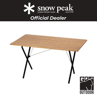 Snow Peak Single Action Table Long Bamboo Black โต๊ะ