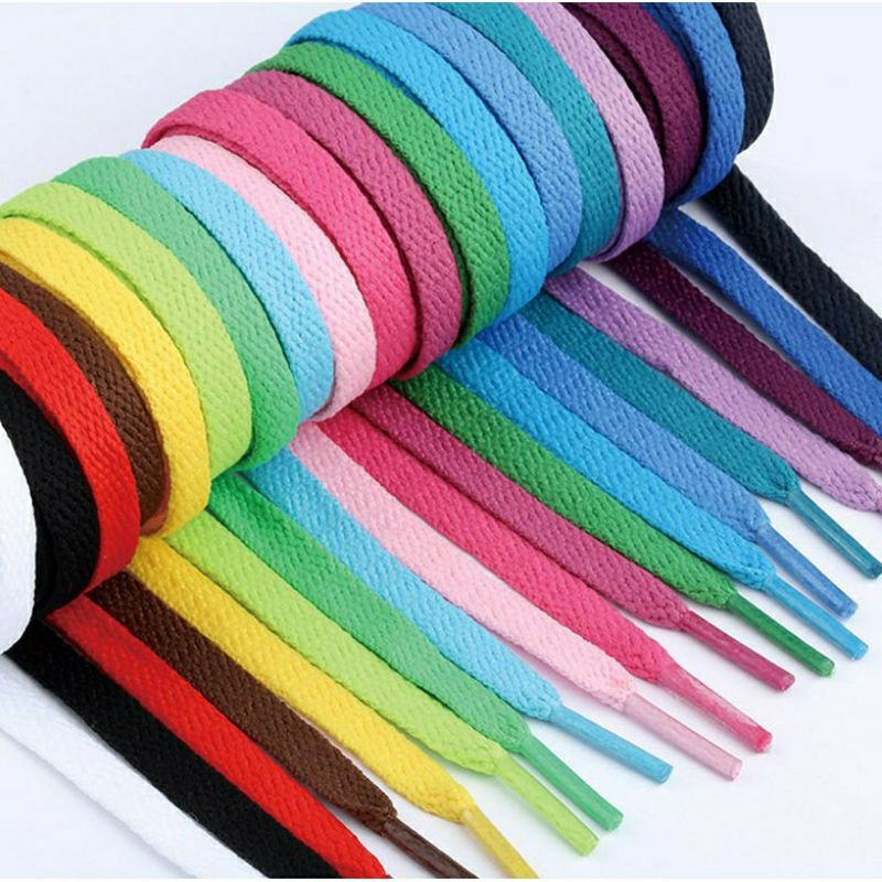 พร้อมส่งในไทย ส่งของทุกวัน เชือกผูกรองเท้า 120 cm แบบแบน รูปที่ 5
