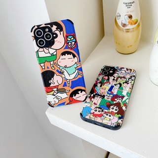 เคสโทรศัพท์มือถือนิ่ม ขอบตรง ลายชินจัง สําหรับ Xiaomi Redmi Note 11 11S 10 10S 8 9S 9 Pro 4G Poco M4 X3 GT F3 F2 M3 Pro 5G 9A 9C