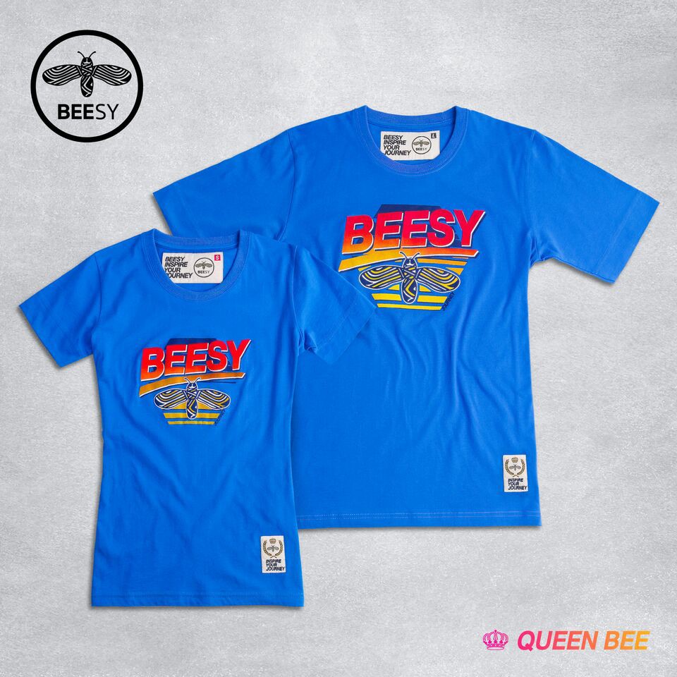 Beesy เสื้อคอกลม  ชาย หญิง  รุ่น Queen bee สีฟ้า