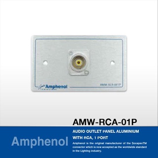 Amphenol AMW-RCA-01P แผ่นเพลท RCA,1 Port