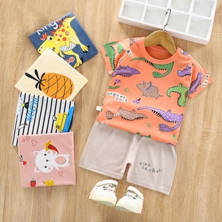 Aoda เสื้อผ้าเด็กชายและเด็กหญิง ชุดเด็ก เสื้อ+กางเกง