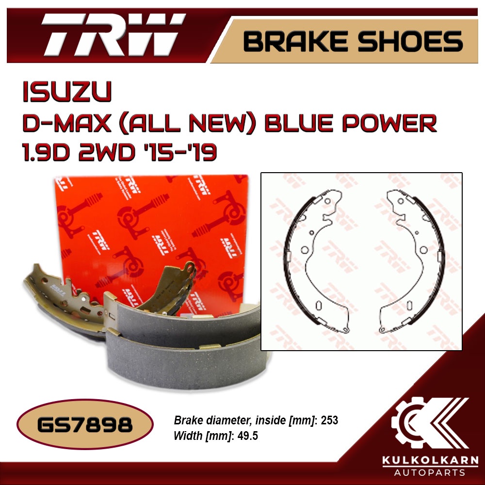 ก้ามเบรคหลัง TRW สำหรับ ISUZU D-MAX (ALL NEW) BLUE POWER 1.9D 2WD '15-'19 (GS7898)