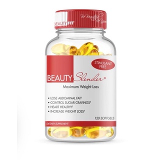 Beautyfit Slender 120 softgelsช่วยลดไขมันหน้าท้องเพิ่มไขมันดีให้ร่างกาย