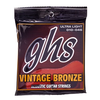 GHS Strings VN-L Vintage Bronze Acoustic Guitar 6 String สายกีต้าร์โปร่ง ชุด