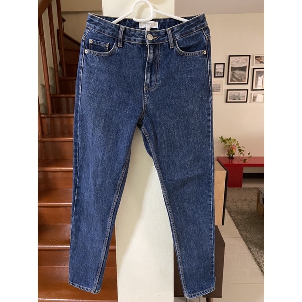 MANGO ทรง MOM Size EUR36 เอว 29 สพ ไม่เกิน 38 ยาว 40 เป้า 11 เอวสูง ผ้าไม่ยืด สภาพ 95%