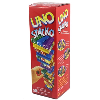 CHAMAA UNO Stacko สแตกเกอร์  เกมตึกถล่ม ครอบครัว ฝึกสมาธิ บันเทิง กล่องของขวัญ เกม