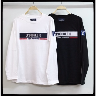 เสื้อยืด🥼แขนยาวCC DOUBLE O งานปัก✂ งานป้าย คอตตอน100% (S,M,L,XL) Long03.